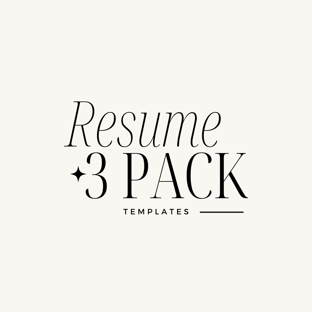 Editable Remote Resume Template (3 Pack)