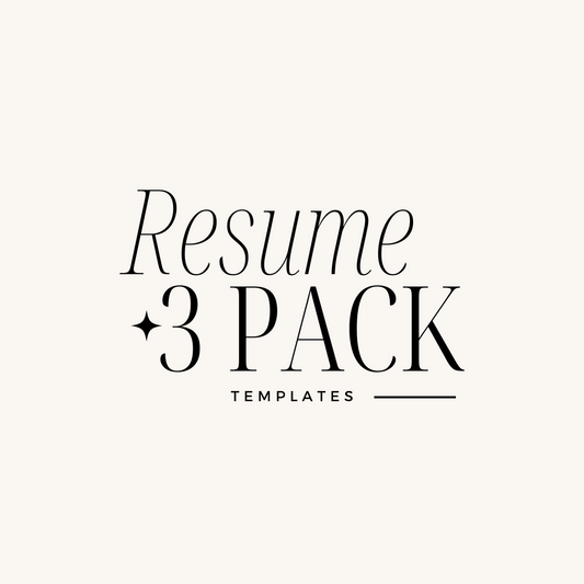 Editable Remote Resume Template (3 Pack)